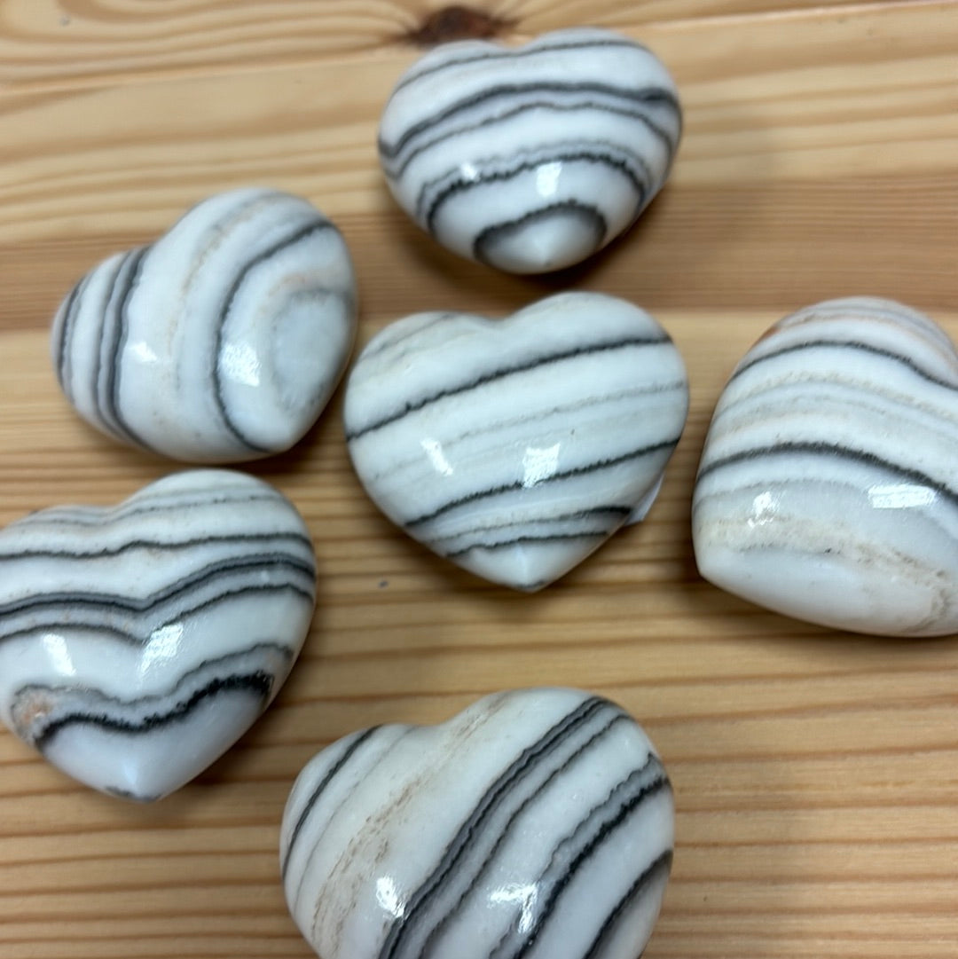 Zebra Calcite Heart