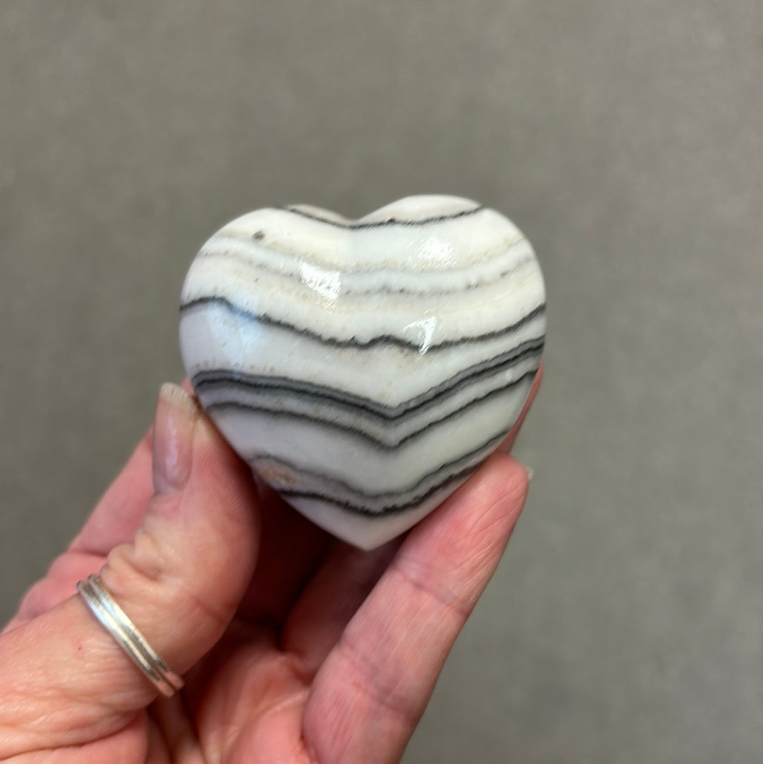 Zebra Calcite Heart